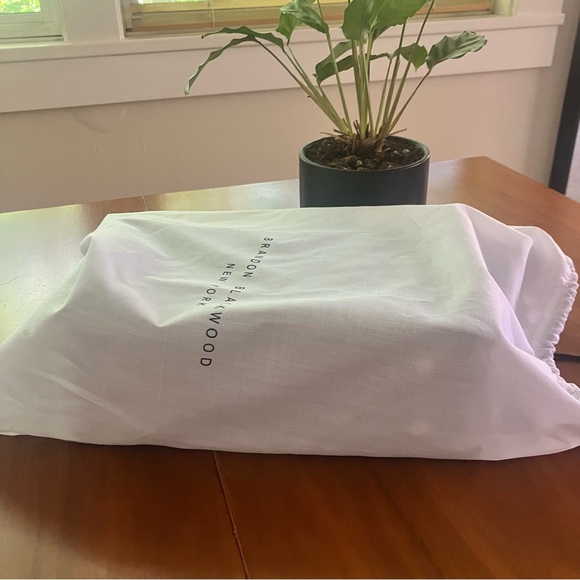 Brandon Blackwood Black Suede Standard Sophia Bag, Silver Hardware, Croc Effect - Picture 3 of 13